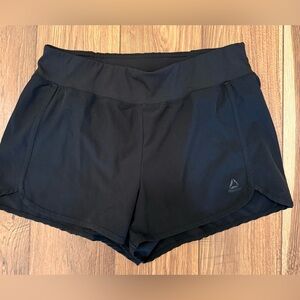 Reebok Black Women's Athletic Shorts with Subtle Logo